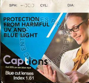 1.61 Blue Block Green Coating Lens