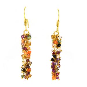 Natural Tourmaline Earring Multi Color