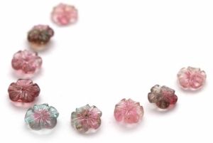 Pink Green Tourmaline Flower