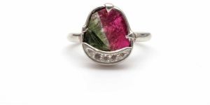 Watermelon Tourmaline Ring