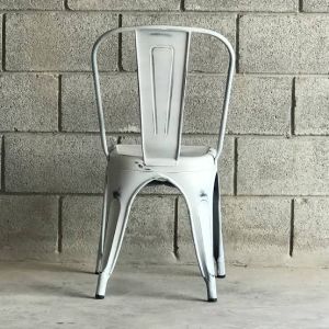 Polished Iron Distress Finish Chair