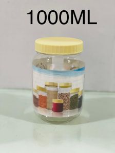 1000ml Yellow Screw Cap PET Jar