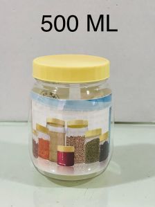 500ml Yellow Screw Cap PET Jar