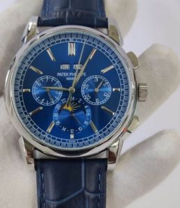 Patek Philippe Grand Complications Perpetual Calendar Silver Blue Dial Swiss Automatic Watch