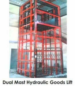 Dual Mast Hydraulic Goods Lift