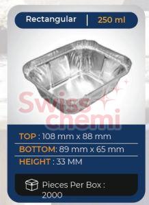 250ml Rectangular Aluminium Foil Container