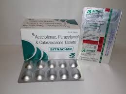675mg Aceclofenac Paracetamol Chlorzoxazone Tablet