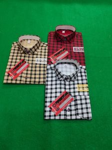 mens cotton check shirts