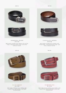Designer leather belts