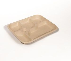 5 Compartment Bagasse Plate