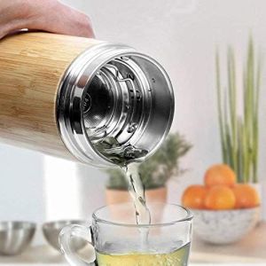 Bamboo Stainless Steel Insulated Sipper Bottle