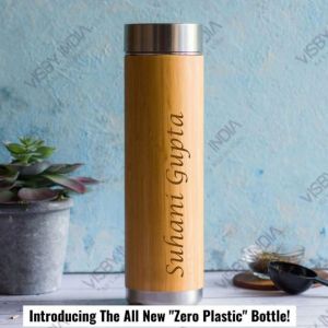 Bamboo Stainless Steel Insulated Sipper Bottle