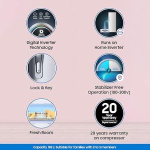 183L Samsung Refrigerator with Digital Inverter