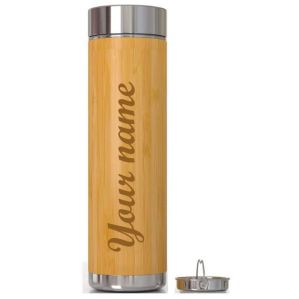 Bamboo Stainless Steel Insulated Sipper Bottle