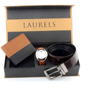 Belt Wallet And Watch Combo Gift Box