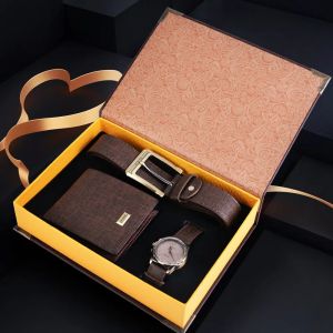 Belt Wallet And Watch Combo Gift Box