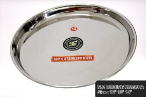 Stainless steel N.P Bidding Khumcha Plate