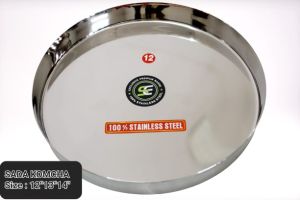 Stainless Steel Sada Khumcha Plate