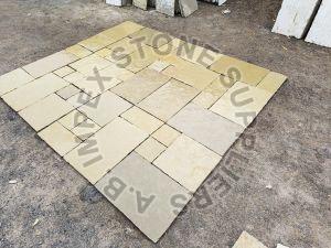 tandur yellow natural tumbled limestone