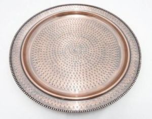 GE-29230 Copper Hammered Charger Plate