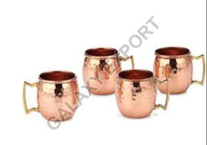 Copper Hammered Short Mug