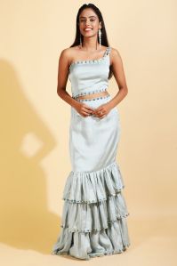 Meher Cut-out Frilled Gown