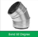 60 Degree SS Ducting Pipe Bend