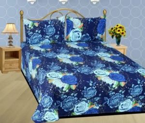  Multi Color Poly Cotton Double Bed Sheet 