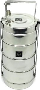 Nyra Stainless Steel 4 Meal Containers Tiffin