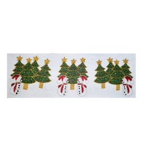 Handmade Christmas Tree Table Runner With Placement