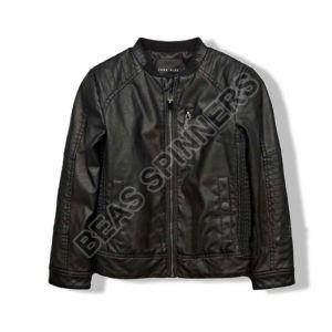 Kids Black Leather Jacket
