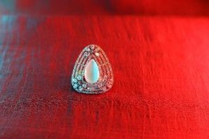 Brass Crystal Stone Ring