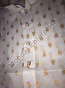 Booti Printed White Cotton kurta