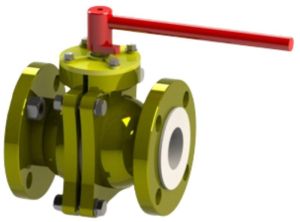 Lined Three Piece Ball Valve