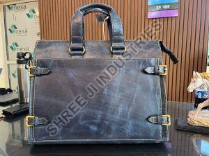 Unisex Leather Laptop Bag
