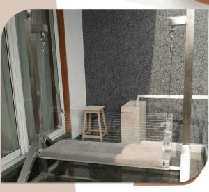 Modern Acrylic Swing with Stand