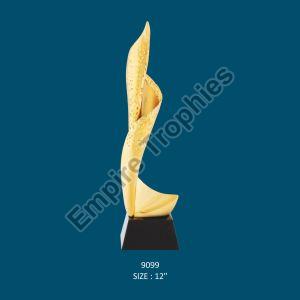 Carved Crystal Star Award Trophy