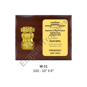 Customized Wooden Memento Trophy