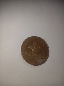2 pence old coin