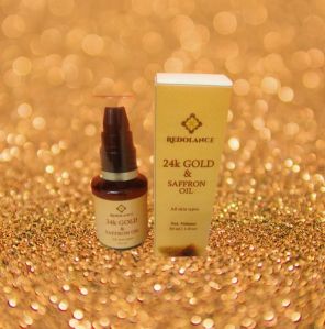 24k Gold and Saffron Oil