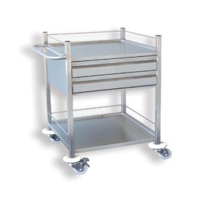 Double Drawer Dressing Trolley