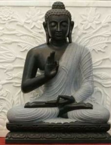 Black Marble Buddha Murti