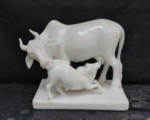 Marble Cow Statue