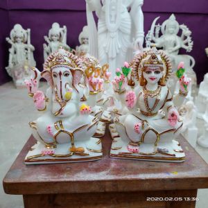 Marble Laxmi Ganesh Statue