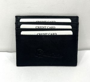 Black Leather Credit Card Holder