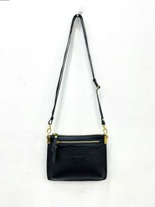 Ladies Black Leather Sling Bag