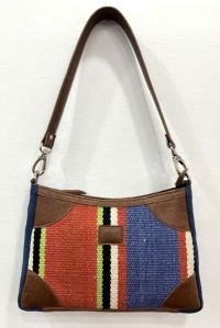 Ladies Canvas and Leather Shoulder Bag