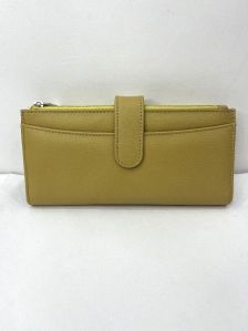 Ladies Yellow Leather Wallet