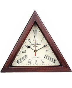 Triangle Wooden Wall Clock Handicraft Designer Big 12