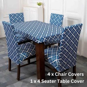 DivineTrendz Exclusive - Traditional Blossom Elastic Chair Table Cover